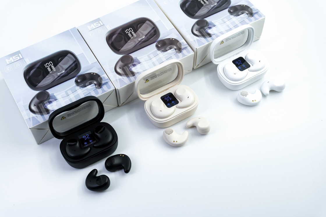 Eenvoudig oor 5,7 × 3,7 × 2,4 cm, lichtgewicht en dun Geen in-oor ontwerp voor comfortabele zijkant slapen functies HIFI Surround Sound