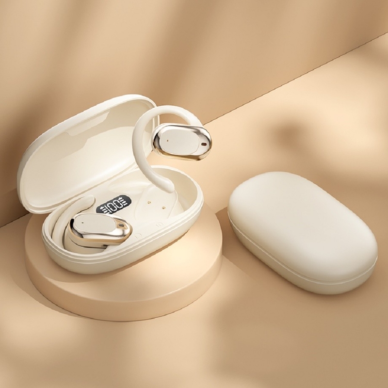 90° verstelbare oorhaakjes Bluetooth-koptelefoon-oortelefoon F14.2 Ultra-dun biologisch diafragma, Bluetooth 5.4 met AAC/SBC-ondersteuning, Zero Sensitivity Design