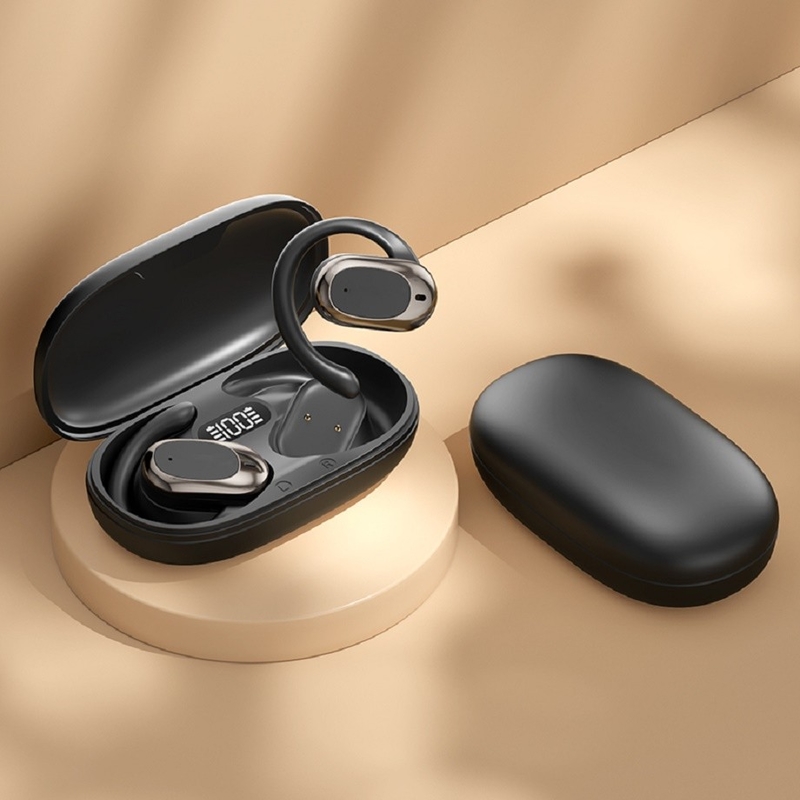 90° verstelbare oorhaakjes Bluetooth-koptelefoon-oortelefoon F14.2 Ultra-dun biologisch diafragma, Bluetooth 5.4 met AAC/SBC-ondersteuning, Zero Sensitivity Design