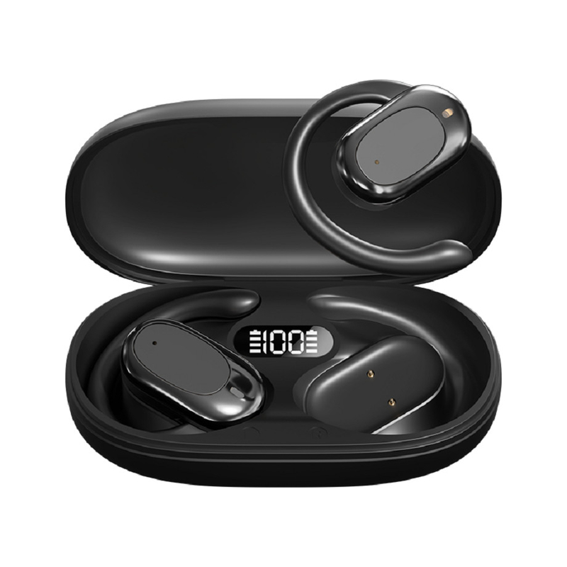 90° verstelbare oorhaakjes Bluetooth-koptelefoon-oortelefoon F14.2 Ultra-dun biologisch diafragma, Bluetooth 5.4 met AAC/SBC-ondersteuning, Zero Sensitivity Design