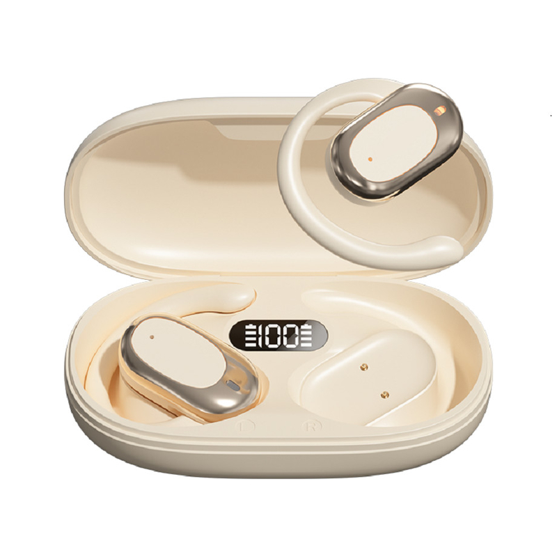 90° verstelbare oorhaakjes Bluetooth-koptelefoon-oortelefoon F14.2 Ultra-dun biologisch diafragma, Bluetooth 5.4 met AAC/SBC-ondersteuning, Zero Sensitivity Design