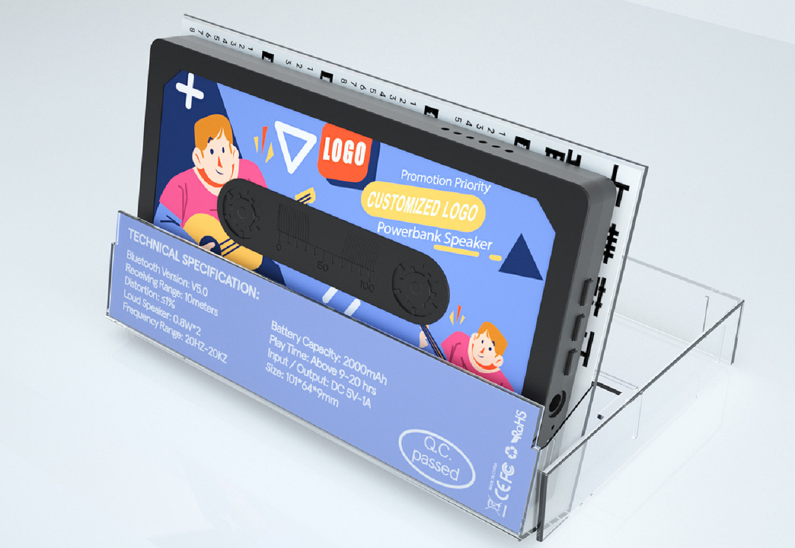 Bluetooth 5.0 TF-kaart FM-radio ondersteunt 32 GB geheugenkaart 19 mm Volfrequente luidspreker Minimalistische zakelijke stijl
