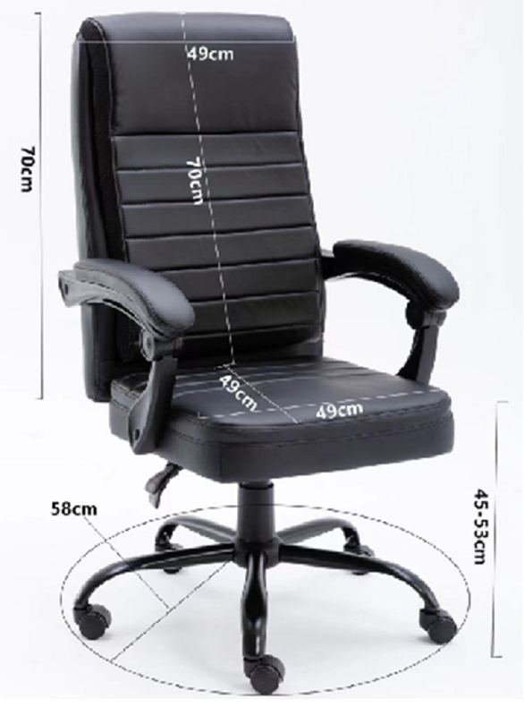 Multifunctiemechanisme Ergonomische gaming bureau stoel met hoog-rebound PU armleuningen en rugleuningen 320mm chroom basis met nylon casters
