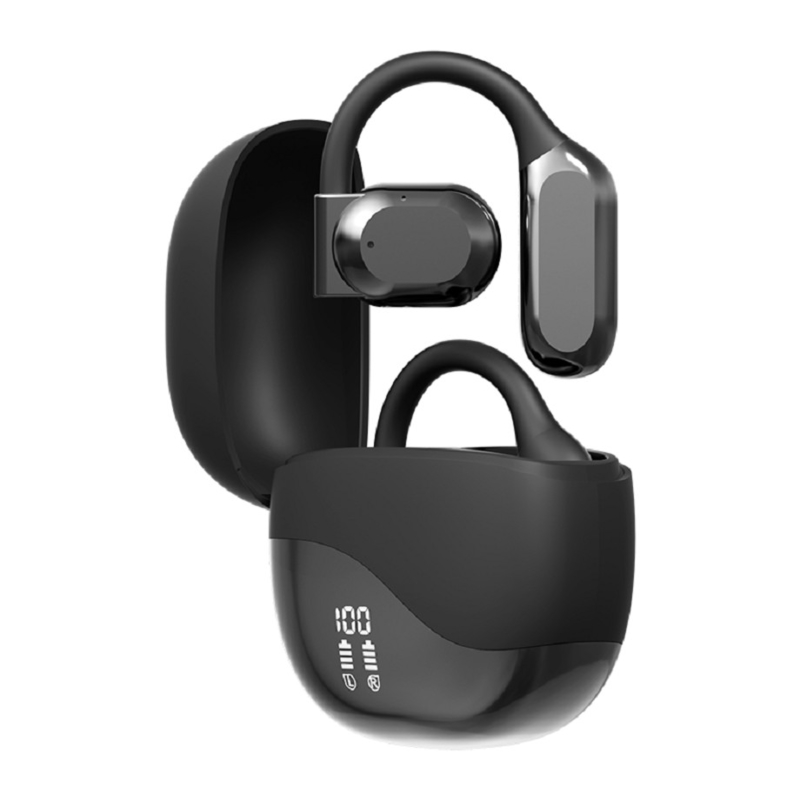 Bluetooth 5.4 oortelefoon met 10-meter bereik tot 8-9 uur per gesprek 300mAh oplaadkas biedt extra stroom voor woonwerk enz.