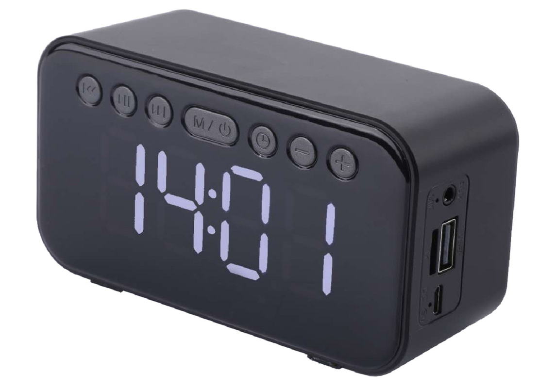 Deze Bluetooth-luidspreker ondersteunt Bluetooth, AUX, TF-kaart, USB FM radio. Ingebouwde 500mAh batterij, USB-opladen. 52mm luidspreker, 32GB TF-kaart uitbreiding.