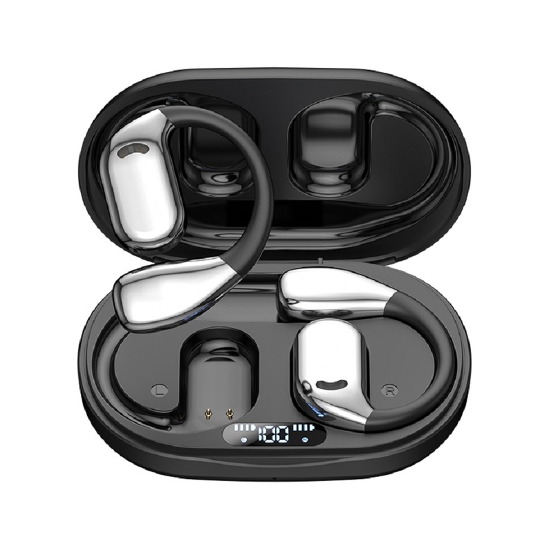 Bluetooth 5.4 TWS oordopjes, Titanium Composite Diaphragm luidspreker, 6H Playtime met 300mAh oplaadkas, Digitaal batterij display.