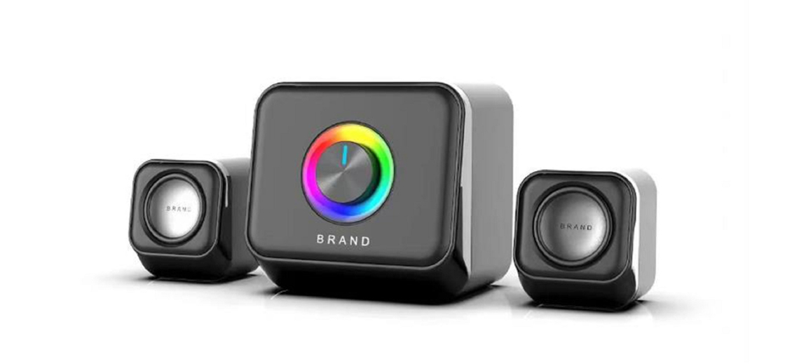 Bedrade Computerspeaker 3W*2 Mid-tweeter+5W Bass 52mm Speaker 65dB SNR USB / Bluetooth Schakelen Voor Kantoormedewerkers