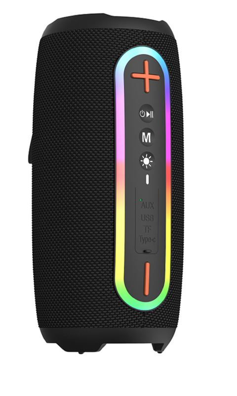 Bluetooth 5.3 2*10W Luidsprekers 2400mAh Batterij Met Type-C Charging RGB Ambient Lighting Lanyard