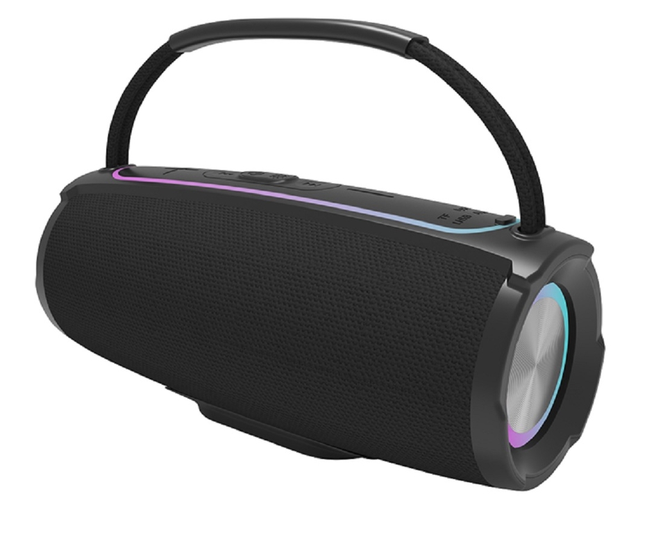Dual 10W Bluetooth 5.3 luidspreker 2600mAh Handle Design RGB Light & 4-Mode Playback AUX TF FM USB Flash Drive