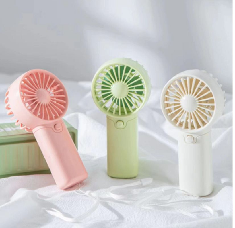 AAA Batterij Handventilator 2W ABS Behuizing 6*3.7*12.5cm Afmeting 53.7g Lichtgewicht Met Koord Groen Rood Wit