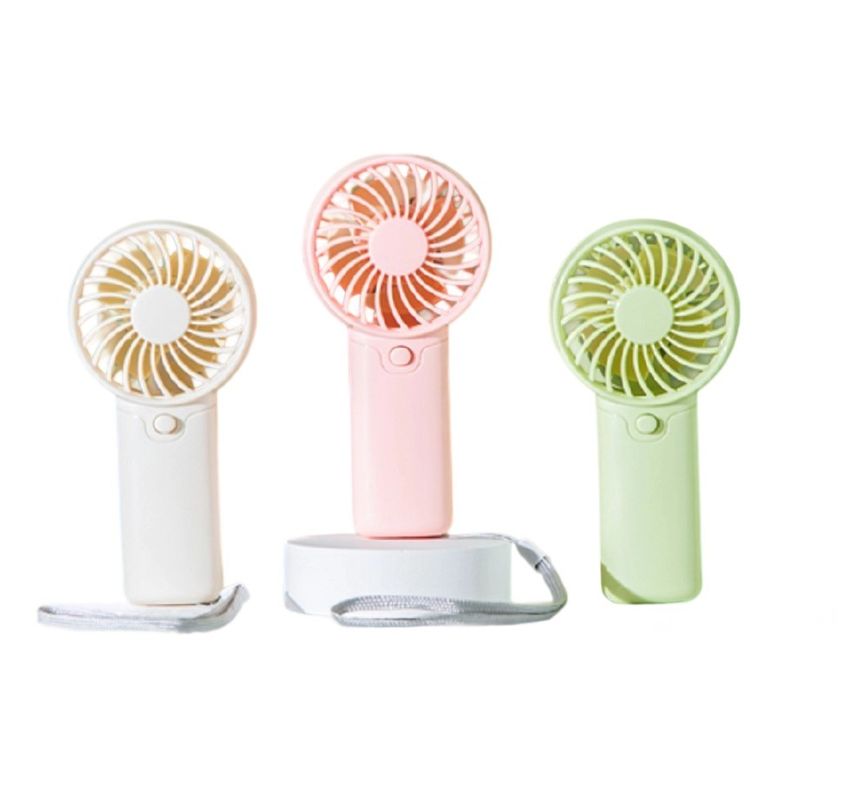 AAA Batterij Handventilator 2W ABS Behuizing 6*3.7*12.5cm Afmeting 53.7g Lichtgewicht Met Koord Groen Rood Wit