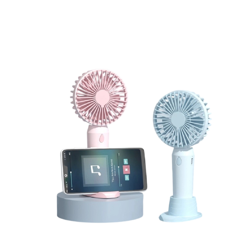 ABS+PP Materialen 3-speed Type-C oplaadbare mini ventilator 6H Runtime 1200mAh Batterij Wit Blauw Roze