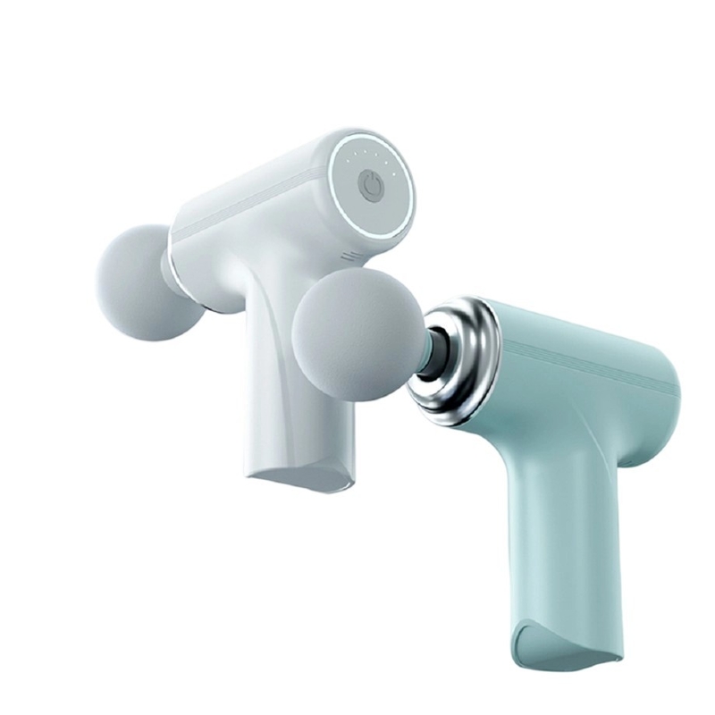 ETEK 6-standen Professionele Spier Massage Gun 25W 4500rpm Dubbele 1200mAh Batterij ABS+Aluminium Behuizing Groen Wit