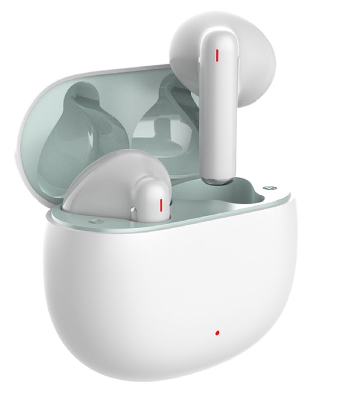 ETEK Ultralichte Bluetooth 5.4 Draadloze Oortelefoon Ergonomische TWS Oordopjes F13 Speakers 30mAh+200mAh Batterij Zwart Wit