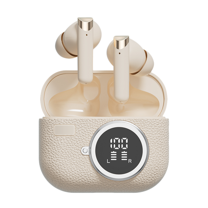 Draadloze oordopjes Bluetooth 5.4 ANC Oordopje F10 luidspreker 300mAh Hoes Type-C Fast Charging Bruin Complex Groen