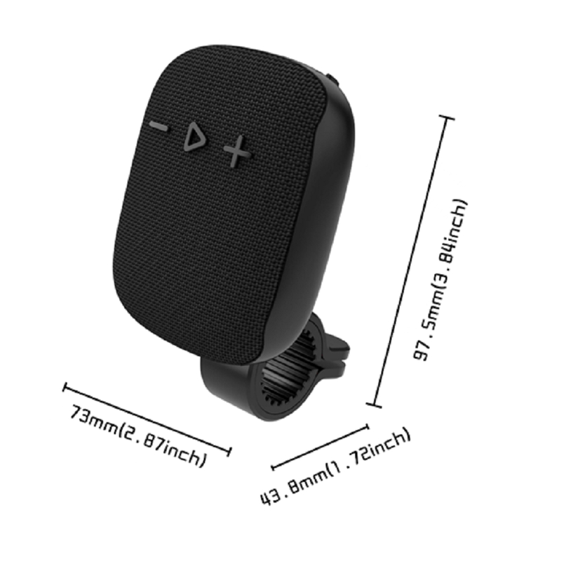 Bluetooth 5.3 Luidspreker, 5W 45MM Driver, 400mAh Batterij, ABS+Stof+Siliconen Materiaal, TF/FM/USB Afspelen & bellen (zwart, rood, blauw)