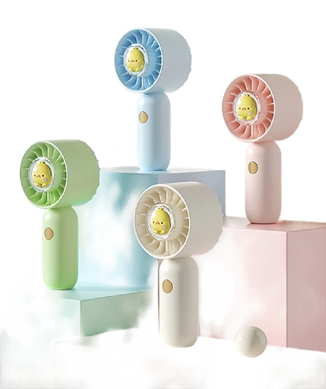Draagbare ventilator met 3 snelheden met Lany 500mAh batterij Type-C Fast Charging Selecteer ventilator in wit / groen / blauw / roze