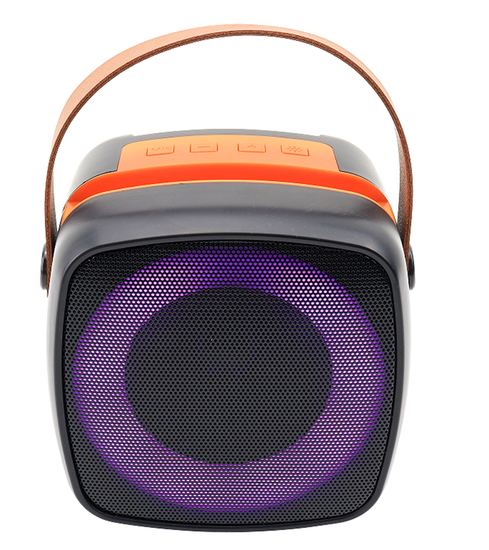 ETEK 66mm 5W bluetooth draagbare luidspreker met 1200mAh batterij, RGB-verlichting, handvat / houder multifunctie.