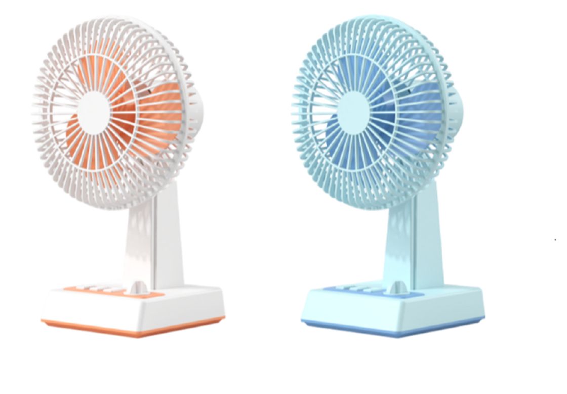 ETEK Draagbare multifunctionele USB-ventilator, hangend/bureaublad Dual-use,3-Speed-instellingen,ABS+PP materiaal,veilige 5V/6W Low-energy werking