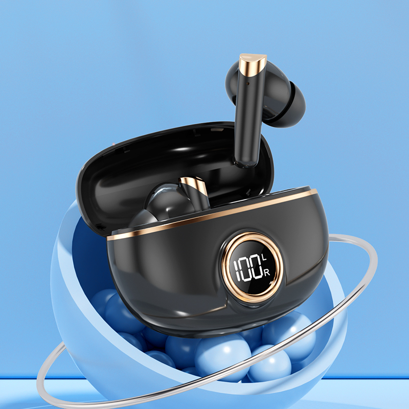 ETEK Plated Bluetooth 5.4 TWS oortelefoon met F10,25mAh oortelefooncel + 230mAh behuizing (beschermingsbord),2-3 uur oproeptijd.