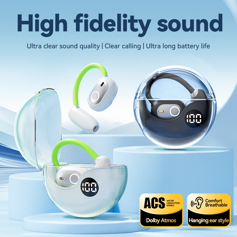 ETEK Bluetooth 5.4 TWS-oortelefoon met 115dB gevoeligheid, 40mAh oortelefooncel + 200mAh case (beschermingsbord), F13 speaker