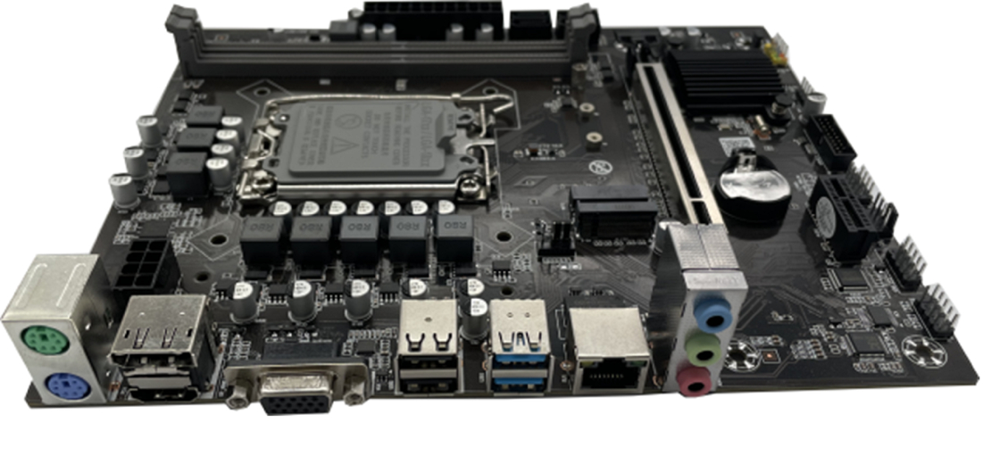 ETEK H610 Micro-ATX moederbord voor LGA1700 CPU's DDR4 Dual-Channel PCIe 4.0 x16 Slot DP+HDMI+VGA Optioneel