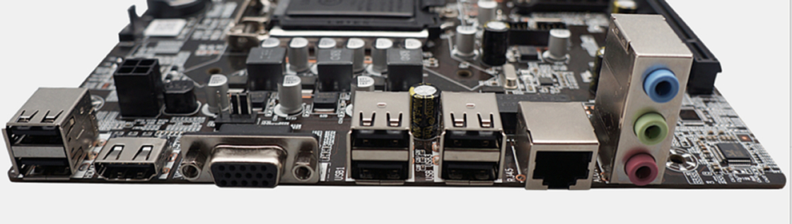 ETEK Moederbord met Dual-channel DDR3 1066/1333 SDRAM tot 8GB Inclusief PCIe Slots M.2 Opslag Meerdere SATA+USB Poorten