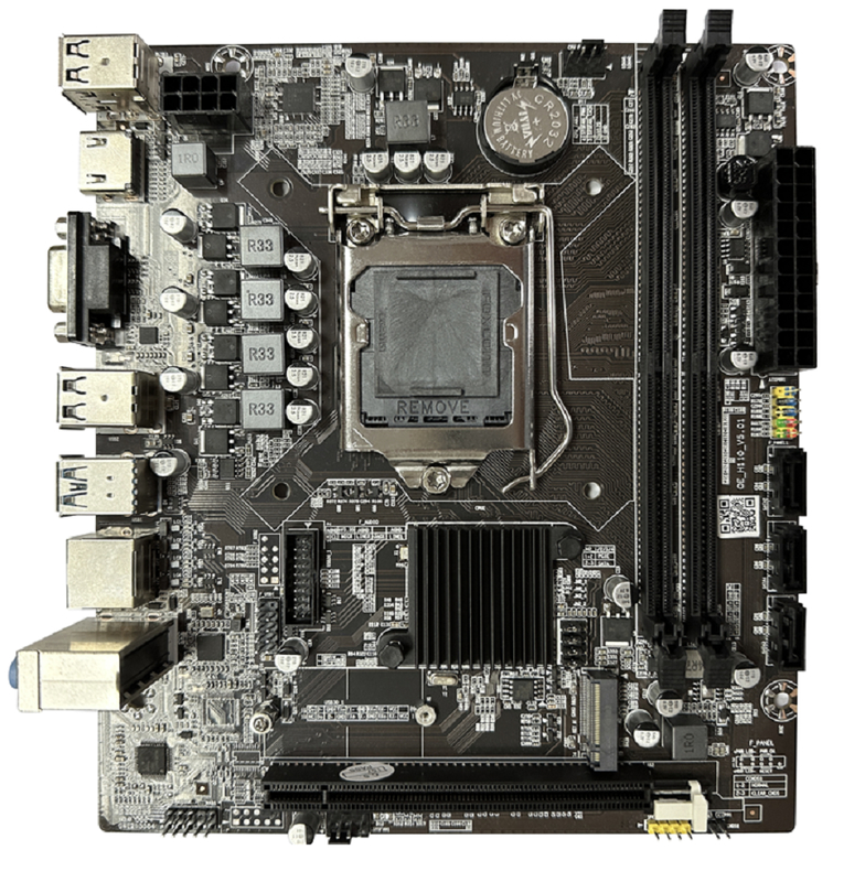ETEK H110 Chipset Micro-ATX Moederbord voor 6e-9e Generatie CPU's Dual-channel DDR4 VGA+HDMI Uitgangen 3*SATA Poorten + 1*M.2 Sleuf