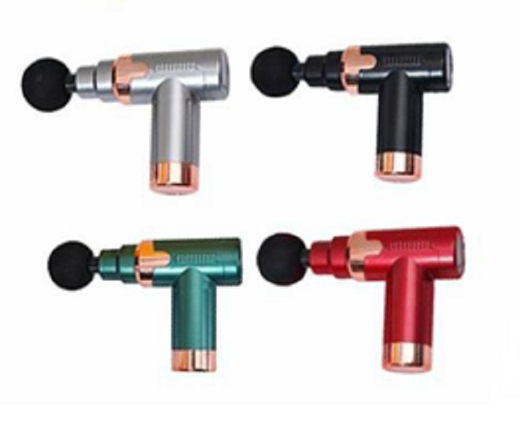 ETEK Massage Guns zijn voorzien van ABS + elektronische componenten constructie met knopbediening, 1200mAh batterij, 25W, 4 massagekoppen, 4 kleuren
