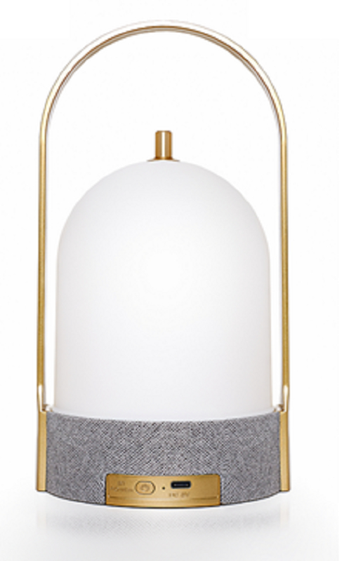 5W Bluetooth 5.0 luidspreker met LED-licht, 1500mAh batterij, Type-C opladen, Touch Control, ABS + Stofstof, Blauw / Gouden / Rood / Zilver