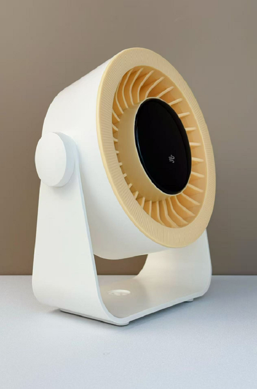 7.3W Rated Power USB Desk Fan with 5V/2A Input and Skin/Gray Color for Home and Office Use