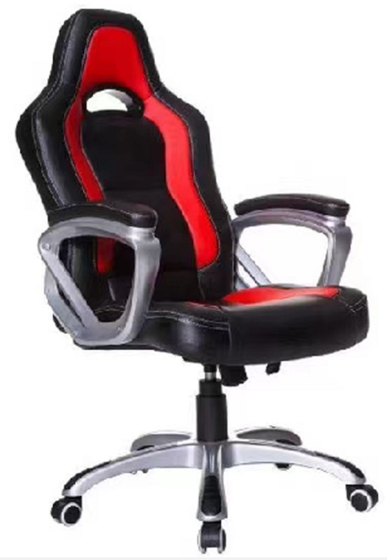 Gaming Stoel PU Zwenkwielen 320mm Poedergecoat Onderstel 100mm Geverfde Gaslift Kantelmechanisme Mesh-Gevoerde Poedergecoate Armleuningen