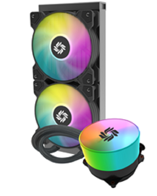240mm ARGB Vloeistof CPU Koeler met Ronde Waterblok 400mm Rubberen Slang PWM Ventilator 1800 RPM Aangepast Logo 270W TDP