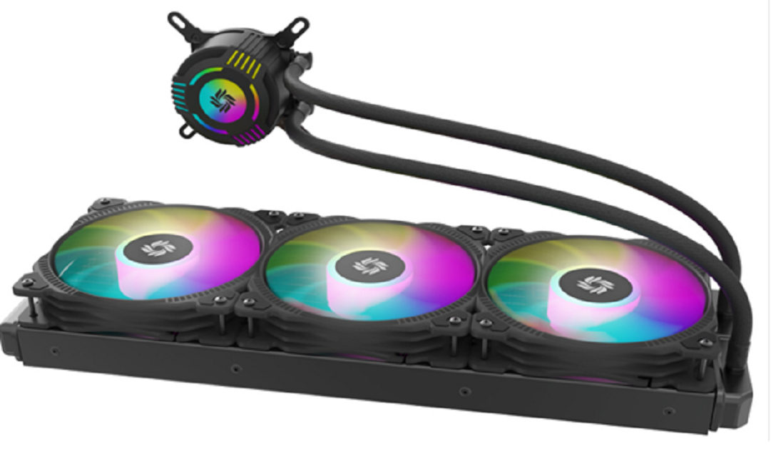 360mm ARGB AIO Vloeistofkoeler, Ronde Waterblok, 36027 Radiator, PWM Ventilator 1800RPM, LGA1700/AM5, Aangepast Logo