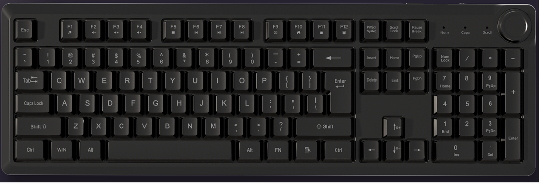 ETEK Full-Size USB Wired Keyboard,448mm, ABS+Membrane, FN Function Keys, Zilveren Membrane, Zwarte Sleutelhangers