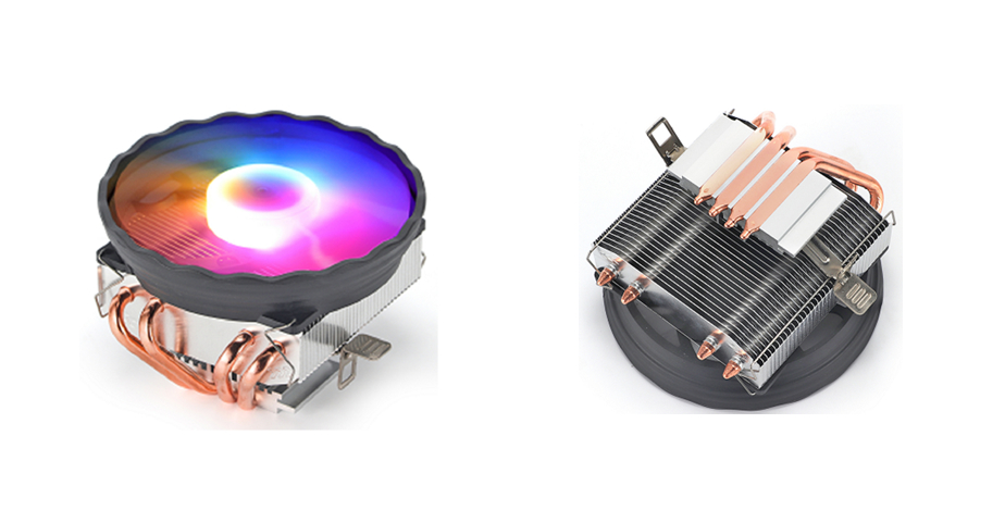 Universele CPU-koeler, 4 koperen heatpipes, 120mm ventilator, 2500RPM, FM/AM3/AM4/AM5/LGA115x/1200/1366/1700/2011, Hydraulisch lager, 20dB