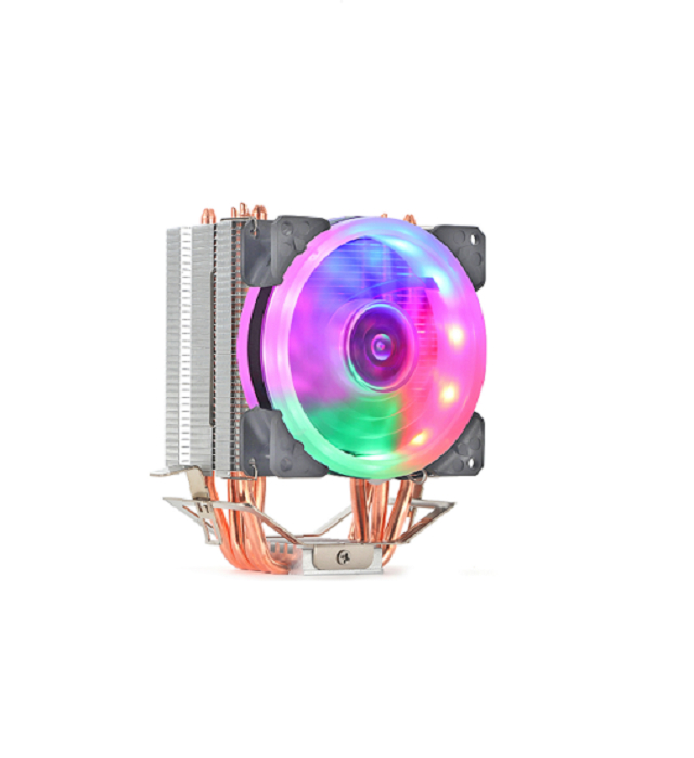 ETEK 4-Heatpipe CPU Cooler, 92mm Fan, Vaste RGB, Hydraulisch Lager, ideaal voor budget builds en kleine form-factor PC's