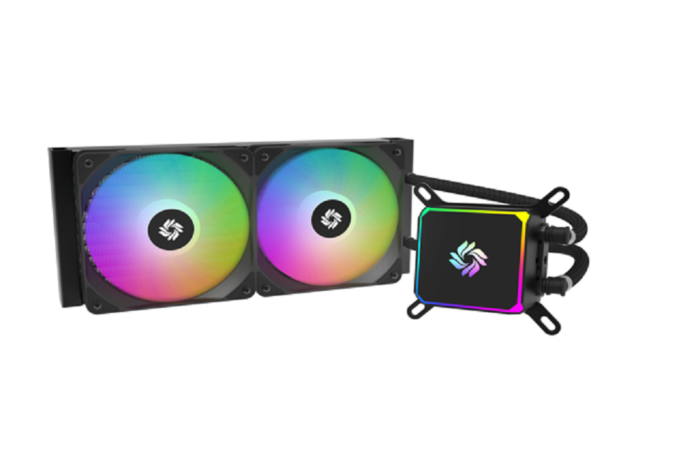 ETEK 240mm A-RGB CPU Vloeistofkoeler, 265W, Vierkant Waterblok, PWM Ventilatoren, LGA1700/AM5 Compatibel