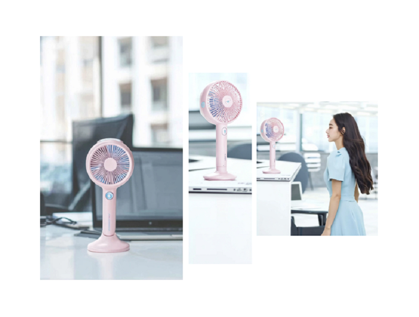 Draagbare Verdampingskoeler, 800mAh, 3 Snelheden, 2 Vochtigheidsmodi, Wit/Groen/Roze, 212*100*40mm, ideaal voor buiten, reizen, kantoor