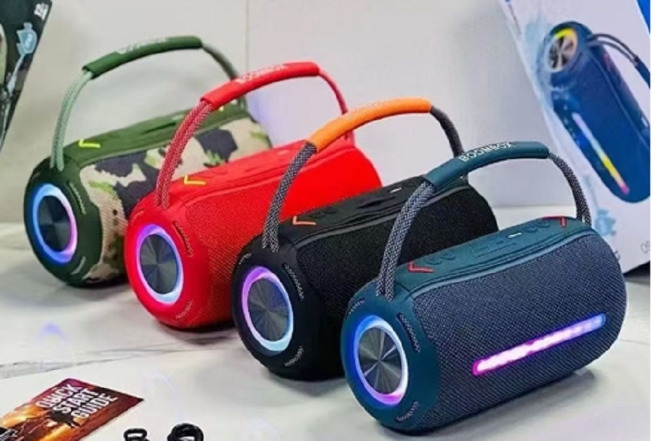 10W Party Bluetooth Speaker,Dual 5W RMS,BT/AUX/TF/U Disk,1200mAh Battery, Cloth+Plastic Design,for Party,Outdoor,Home,etc