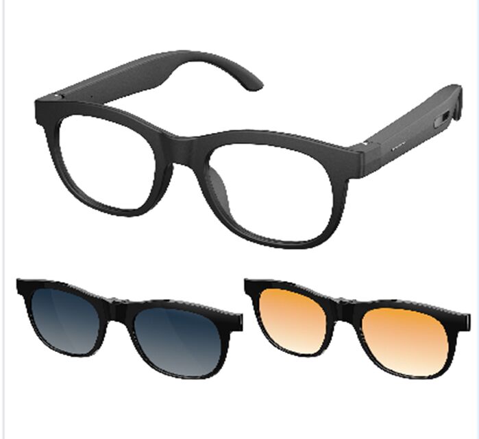 AI Smart Audio Glasses met real-time vertaling en intercom, Dual Silicon Mics, Magnetic Charging, 80mAh*2 batterij