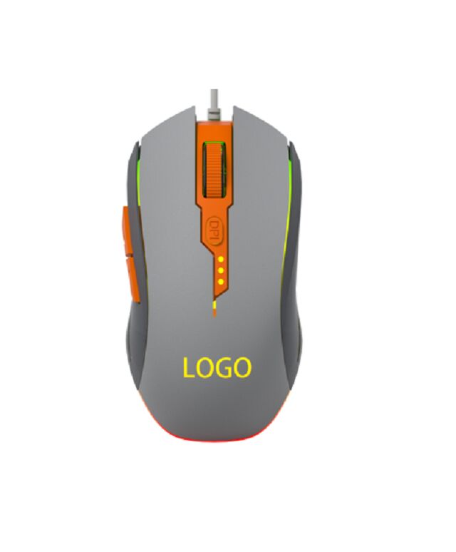 6D Wired Gaming Mouse,Rainbow LED, 4 DPI-niveaus (1200-3600), A603 IC, 96g lichtgewicht, 1,4m gevlochten kabel