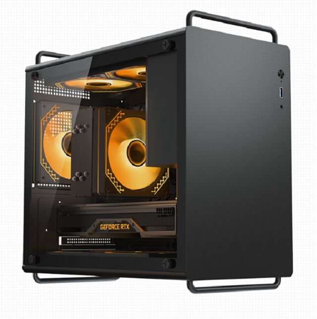 20L Compact Gaming PC Case, M-ATX/ITX, 326mm GPU, 155mm CPU Cooler, 140mm PSU, Dual Front Panel Options, Magnetische stoffilters