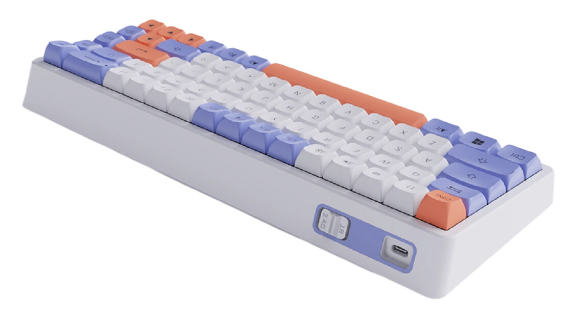Hot-swappable RGB mechanisch toetsenbord, ABS behuizing, Double-Shot keycaps, 3000mAh, Full N-Key Rollover