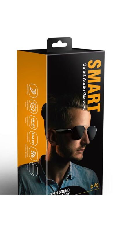 Smart Audio Glasses, Hi-Fi Sound, MEMS Mic, Type-C, 40g, ZK5756C, voor fietsers, hardlopers, kantoorwerkers en externe werknemers