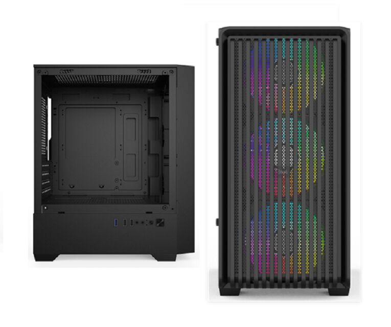 Gewarmd glas mid-toren PC-kas, dubbel glas, 240 mm waterkoeling, M-ATX/ITX