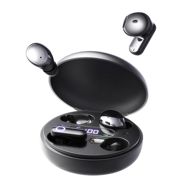 TWS Bluetooth 6.0 oordopjes, 12 mm driver, 4,5 uur afspeeltijd, USB-C oplaadcase