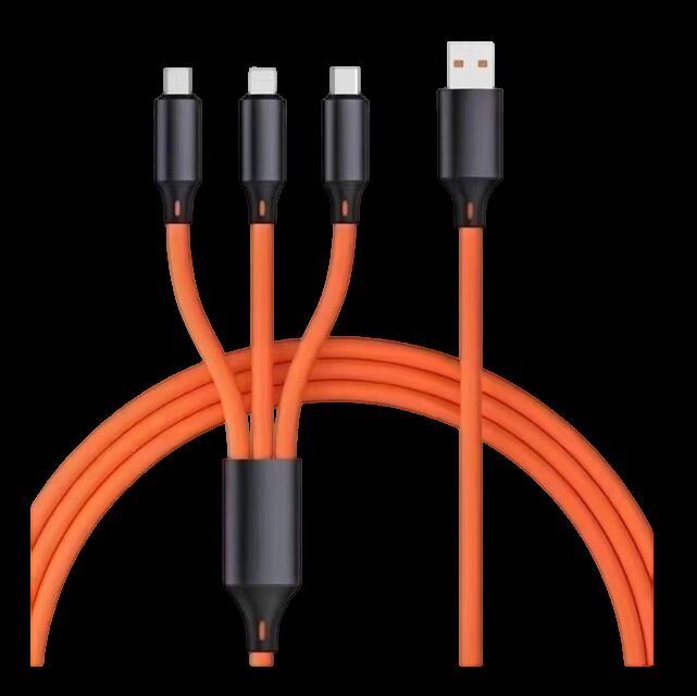 1,2m Echte Siliconen Snellader Kabel, 4-Kern Puur Koper, Aluminium Legering Stekker, Meerdere Kleuren