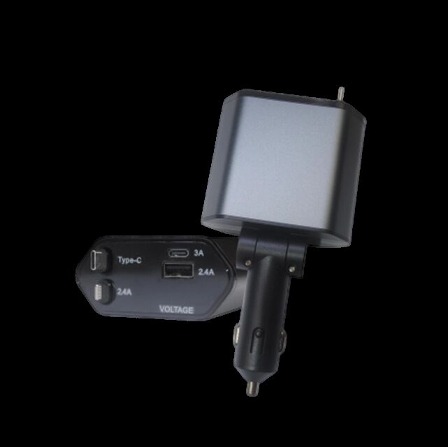 100W Aluminiumlegering Autolader met 66W PD, USB-A & Lightning, voor Apple/Android Apparaten