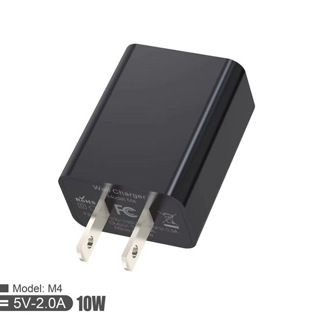 10W QC Europese wandlader,5V/2A, compact, zwart/wit, kleurdoos